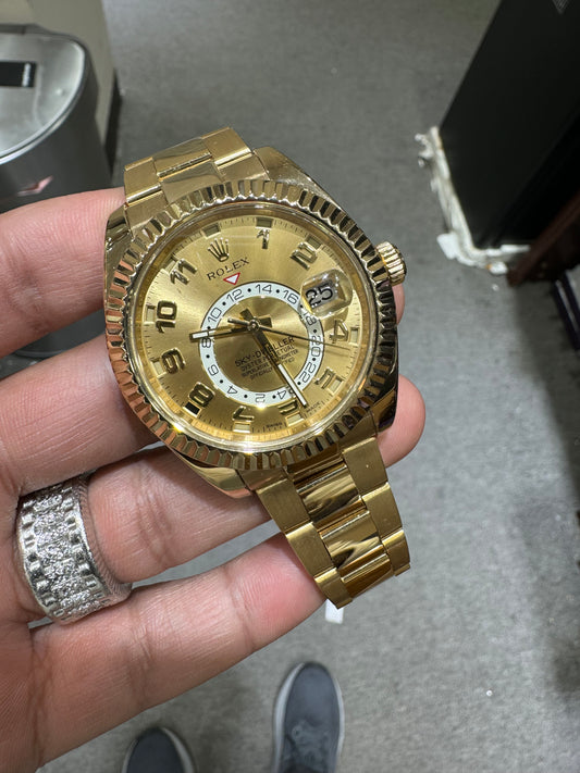 Rolex Champagne Arabic Dial Sky Dweller - 326938