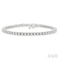 5 Ctw Round Cut Diamond Tennis Bracelet in 14K White Gold