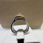 14K Two-Tone Double Halo Diamond Wedding Set | Rose & White Gold .96ctw .25ctr
