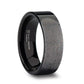Fingerprint Engraved Flat Pipe Cut Black Tungsten Ring Polished - Morpheus - 4mm - 12mm - 6mm