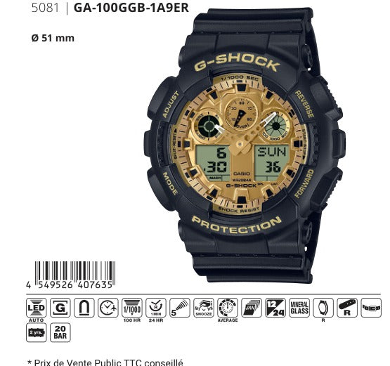 Casio G-Shock GA-100GGB-1A9
