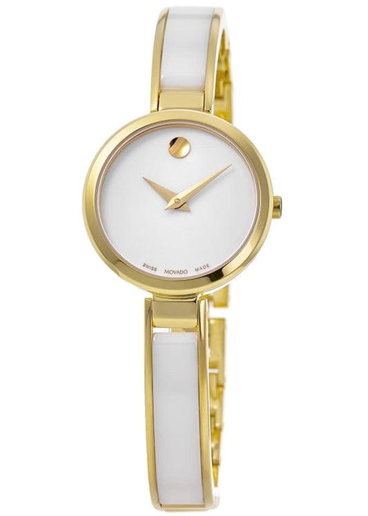 Movado Mov Bold GLD White Dial/Whit Bnd 0607715