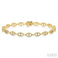 1 Ctw Mariner Link Round Cut Diamond Bracelet in 14K Yellow Gold