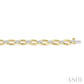 3/4 Ctw Oval Shape Link Round Cut Diamond Bracelet in 14K Yellow Gold