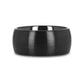 ATTOR Domed Brush Finished Black Ceramic Wedding Band - 10mm