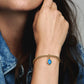 Opalescent Blue Hamsa Hand Dangle Charm