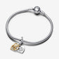 Lab-grown Diamond Engravable Mom Double Dangle Charm