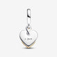 Lab-grown Diamond Engravable Mom Double Dangle Charm