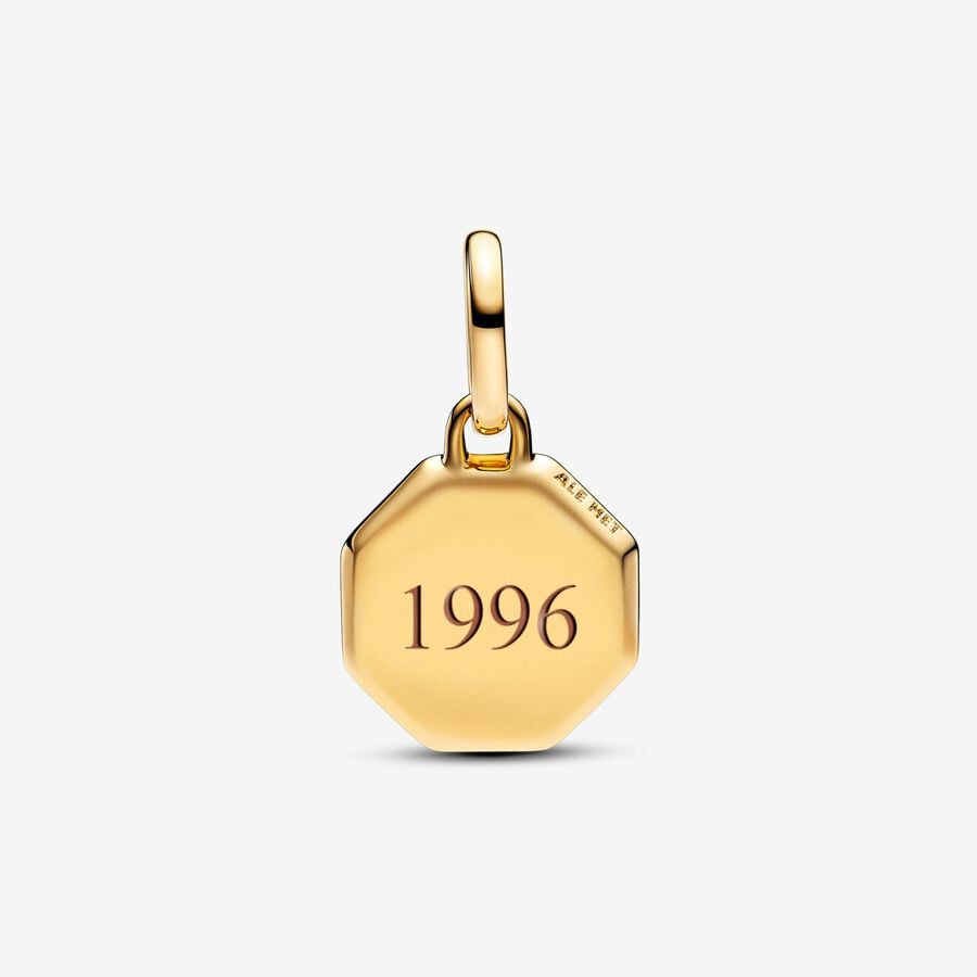 Blue Engravable Mini Medallion Charm