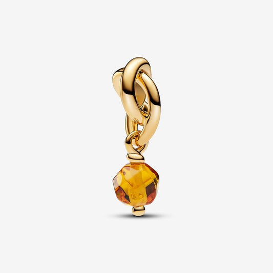 November Honey Eternity Circle Dangle Charm