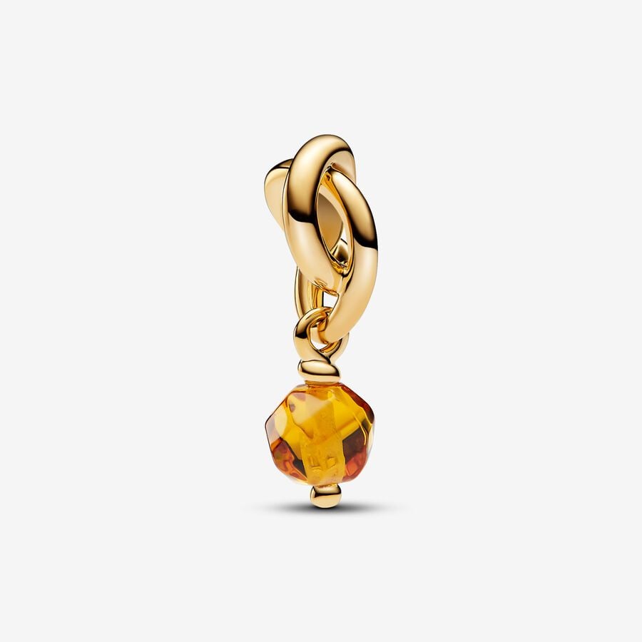 November Honey Eternity Circle Dangle Charm