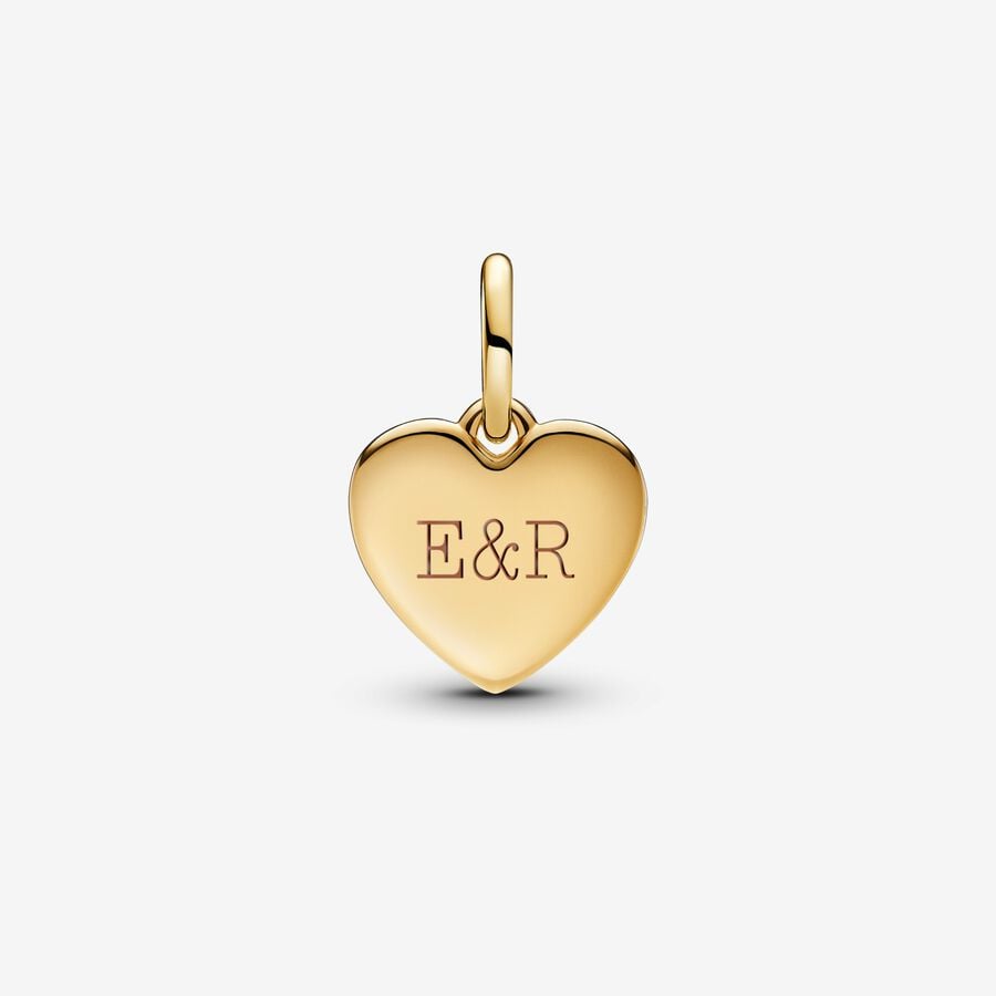 Engravable Love Heart Dangle Charm