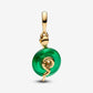 Snake Green Murano Glass Dangle Charm
