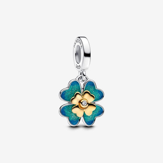 Four Leaf Clover Lab-Grown Diamond Dangle Charm