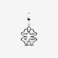 Four Leaf Clover Lab-Grown Diamond Dangle Charm