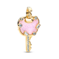 Pandora Opalescent Pink Love Key Large Dangle Charm