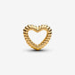 Beaded Open Heart Charm