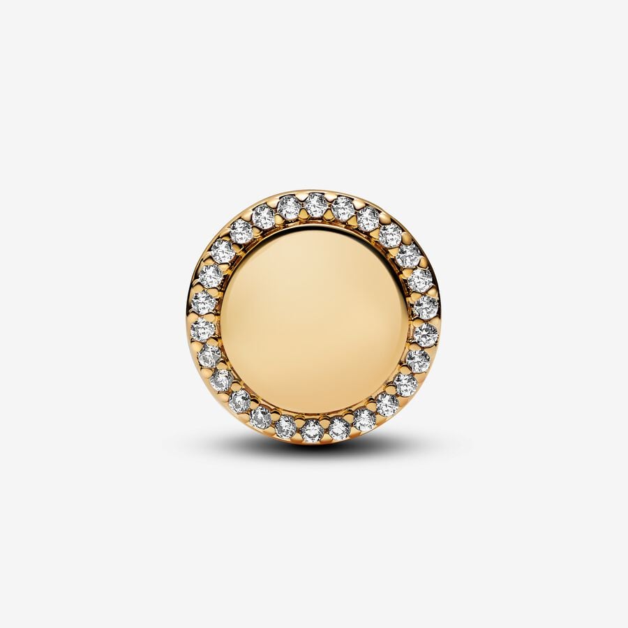 Engravable Sparkling Button Charm