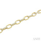 3 Ctw Open Window Oval Link Round Cut Diamond Aeris Gold Bold Bracelet in 14K Yellow Gold