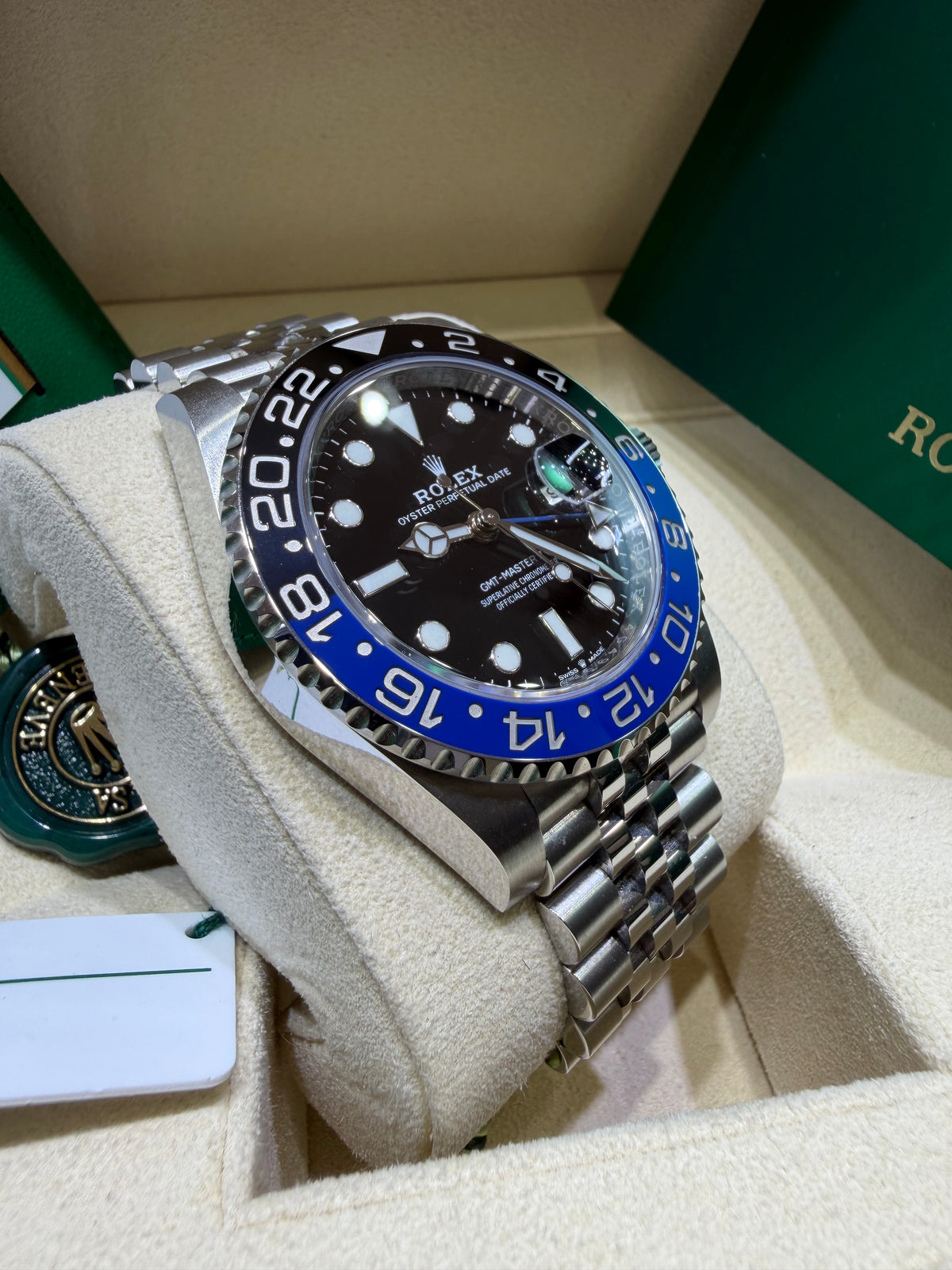 Rolex GMT-Master II 126710BLNR Batgirl Jubilee Full Set | Monica Jewelers