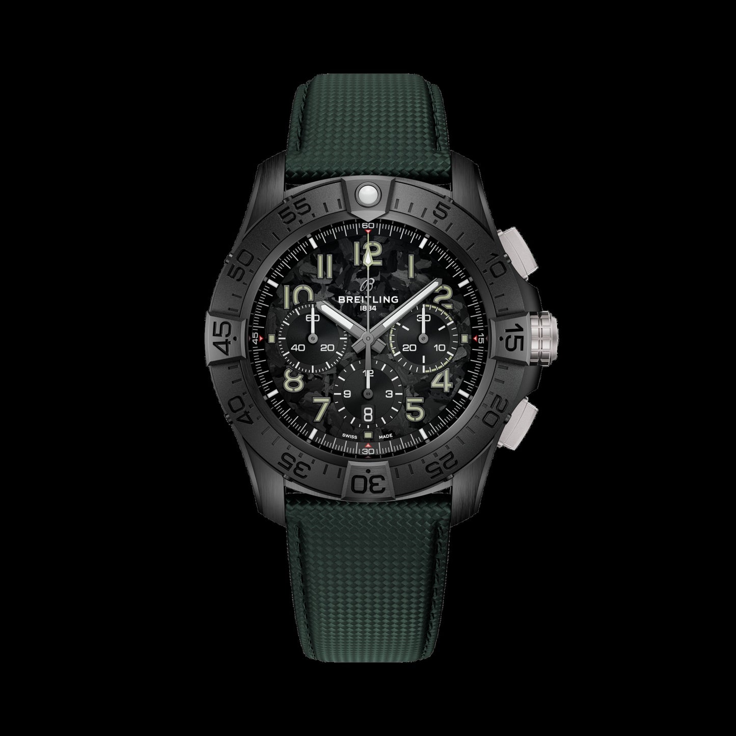 Breitling Super Avenger B01 Chronograph 46 Night Mission — Carbon Dial