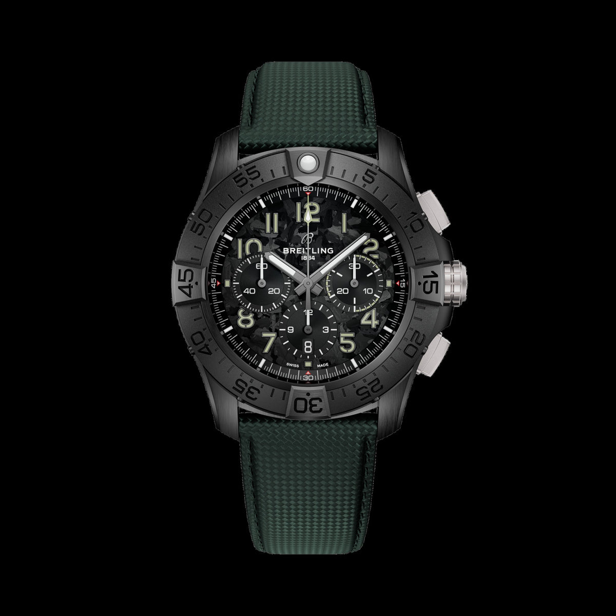 Breitling Super Avenger B01 Chronograph 46 Night Mission — Carbon Dial