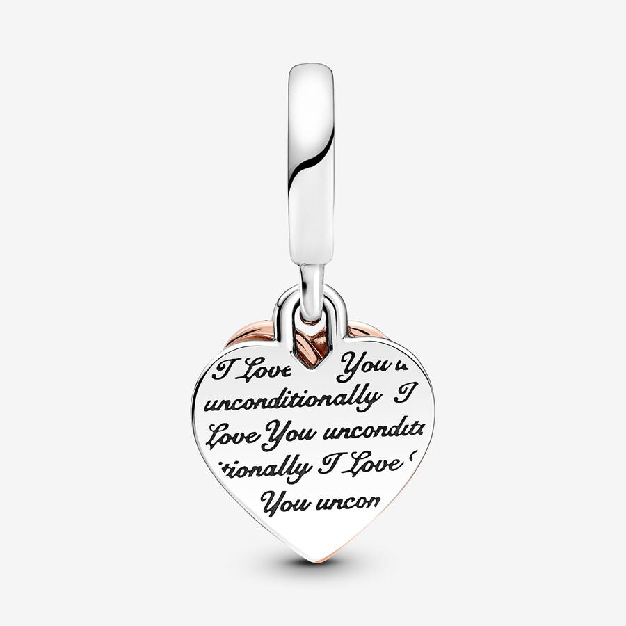 Entwined Hearts Double Dangle Charm
