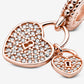 Pavé Heart Padlocks Dangle Charm
