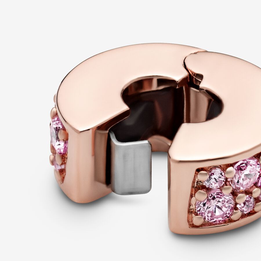 Pink Pavé Clip Charm