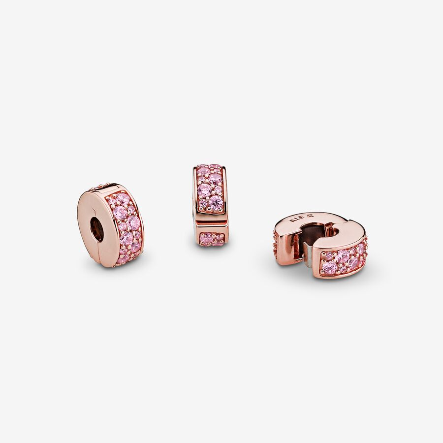 Pink Pavé Clip Charm