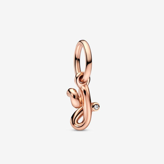 Letter Y Script Alphabet Dangle Charm
