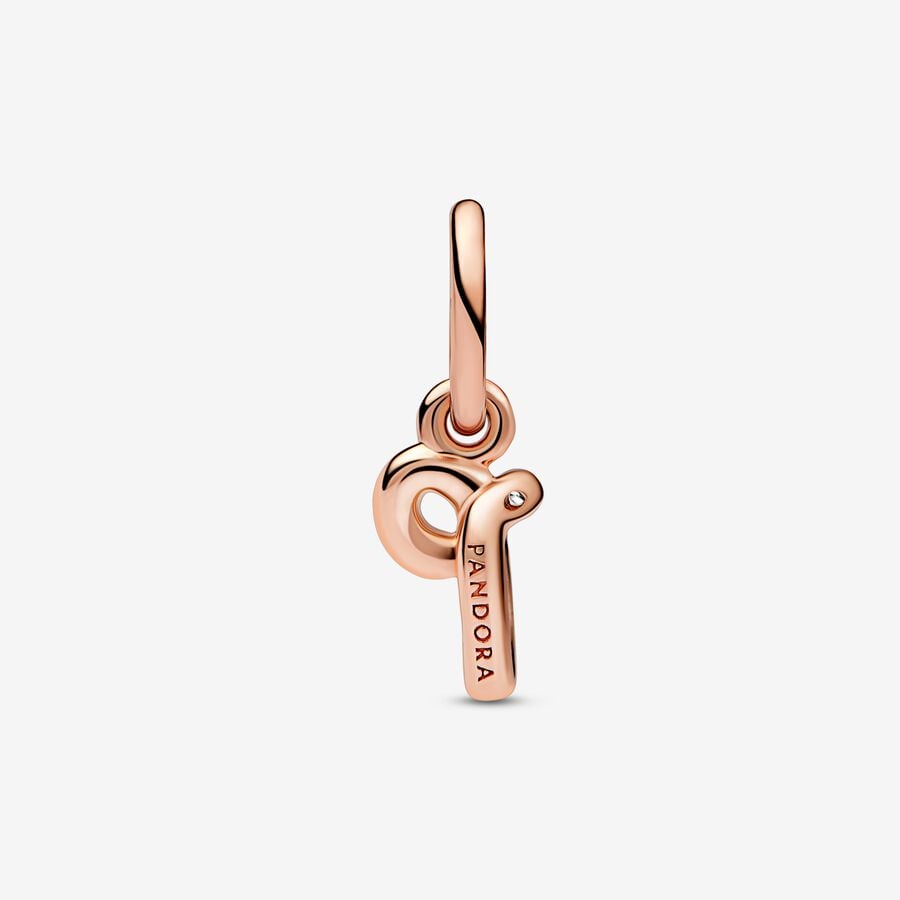 Letter P Script Alphabet Dangle Charm