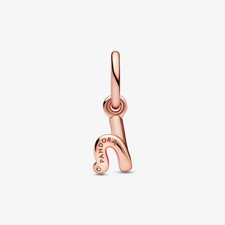 Letter H Script Alphabet Dangle Charm