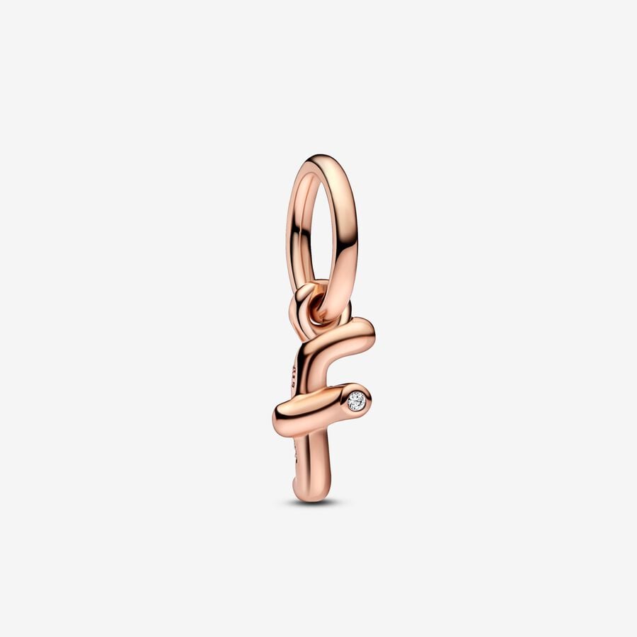 Letter F Script Alphabet Dangle Charm