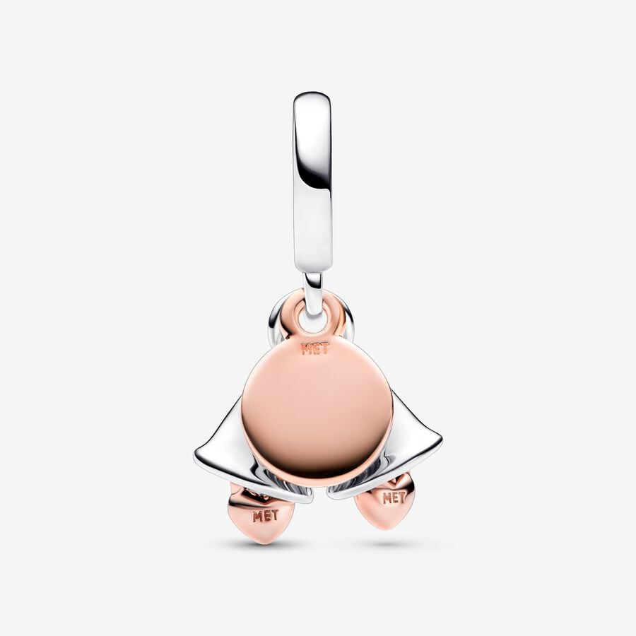 Just Married Wedding Bells Double Dangle