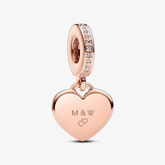 Engravable Heart Tag Dangle Charm