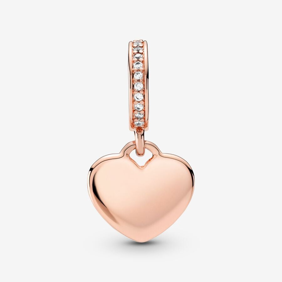 Engravable Heart Tag Dangle Charm