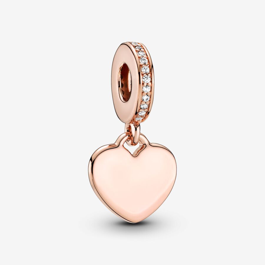 Engravable Heart Tag Dangle Charm