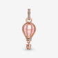 Sparkling Pink Hot Air Balloon Dangle Charm