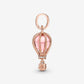 Sparkling Pink Hot Air Balloon Dangle Charm
