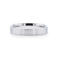 ARISTA Silver Brushed Finish Flat Style Women's Wedding Band - 4mm