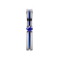 NYMERIA Tension Set Blue Sapphire Titanium Band with Blue Stripe - 4mm