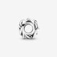 June White Mother of Pearl Eternity Circle Charm