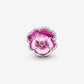 Pink Pansy Flower Charm