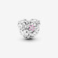 Mom Daisy Heart Charm