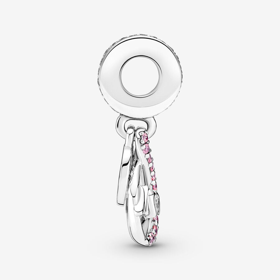 Mom Infinity Pavé Double Dangle Charm