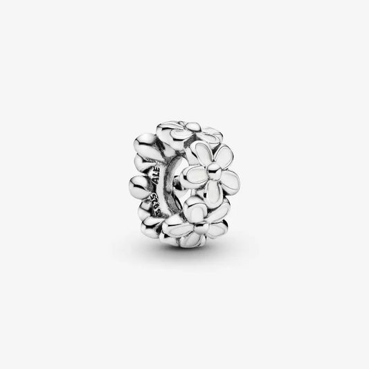 White Daisy Flower Spacer Charm