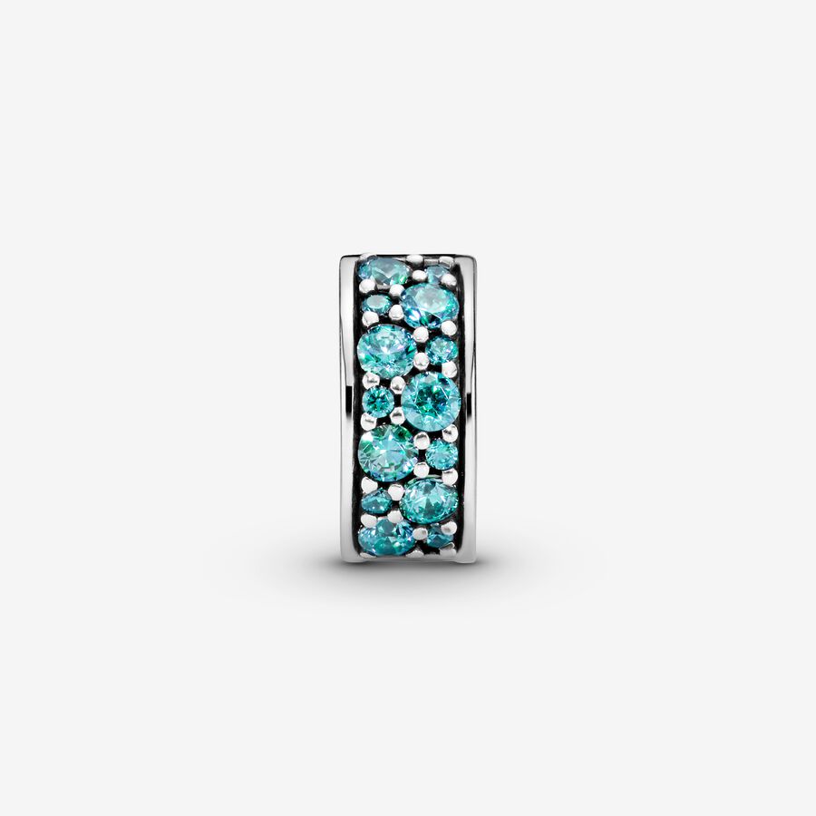 Teal Pavé Clip Charm