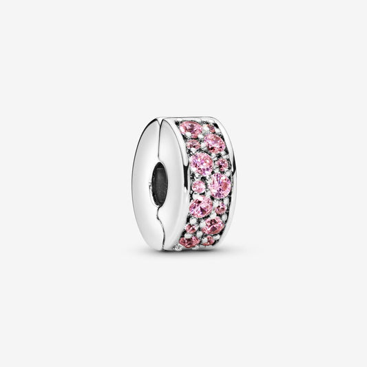 Pink Pavé Clip Charm