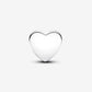 Hope heart sterling silver charm with pink enamel